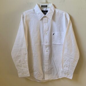 Nautica Classic White Poplin Shirt Boy’s Size 14